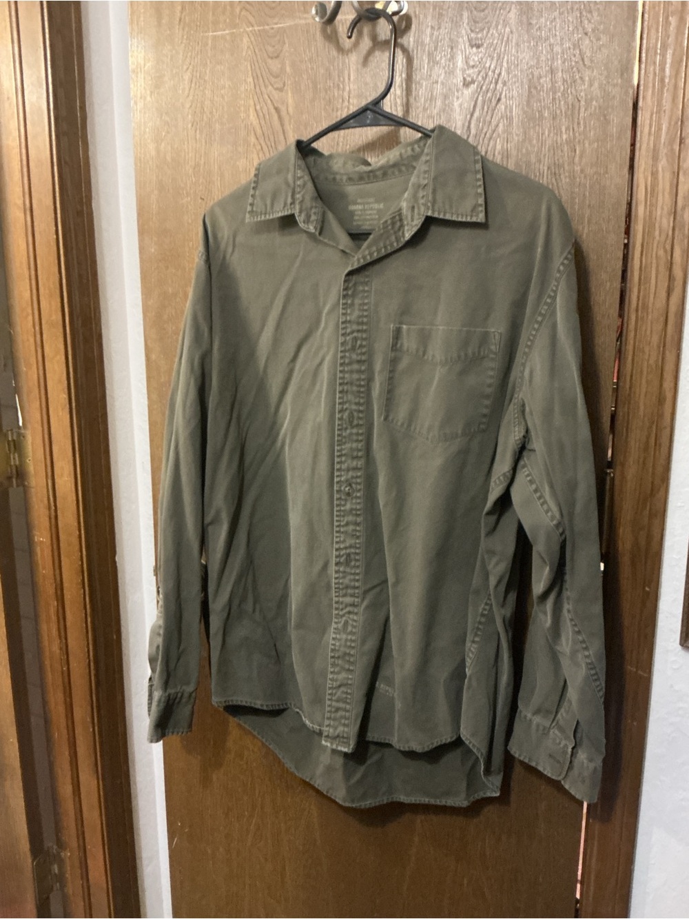 Banana Republic Olive Green Lightweight Shirt Jacket